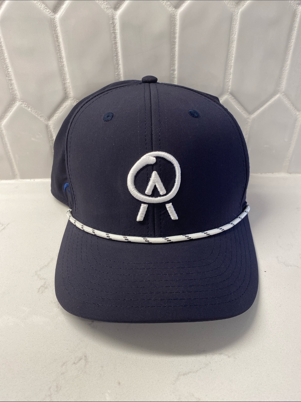 Pukka Inc Performance Navy Golf Rope Cap Baseball Hat Lightweight Preppy